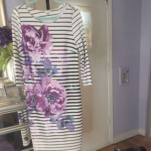 Striped dress with Floral design